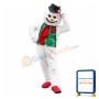 Adult Plush Christmas Snowman Mascot Costume