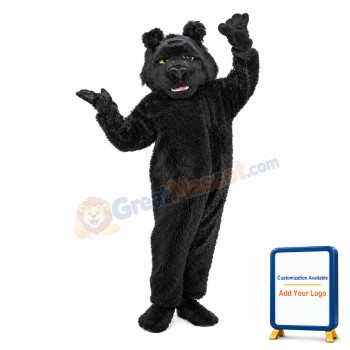 Plush Black Bear Mascot Costume