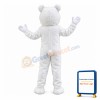 Friendly Plush White Bear Mascot Costume