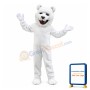 Friendly Plush White Bear Mascot Costume