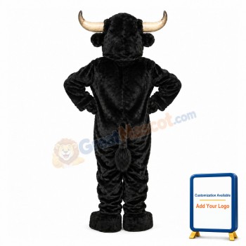 Angry Black Bull Mascot Costume