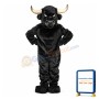 Angry Black Bull Mascot Costume