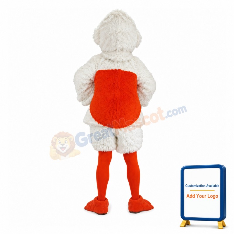 Plush Sexy White Bird Mascot Costume