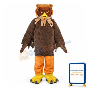Fierce Brown Owl Mascot Costume