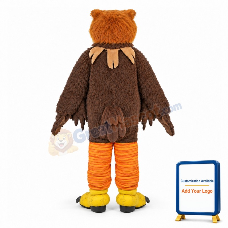 Fierce Brown Owl Mascot Costume