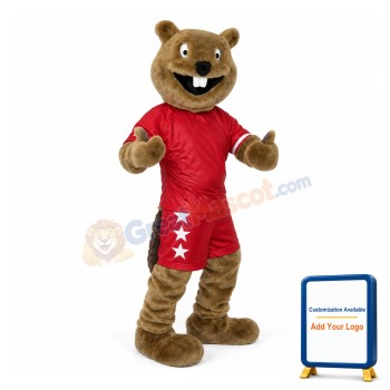 Sport Brown Beaver Mascot Costume