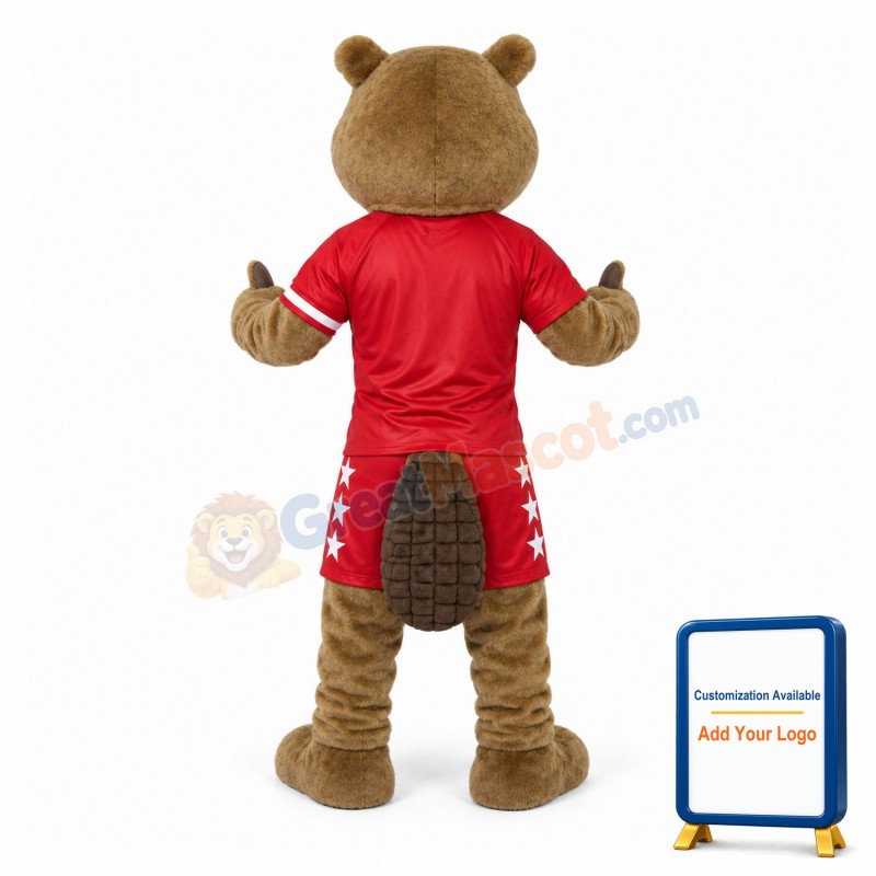 Sport Brown Beaver Mascot Costume