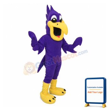 Howling Purple Bird Mascot Costume