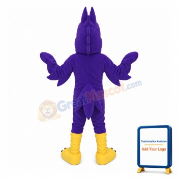 Howling Purple Bird Mascot Costume