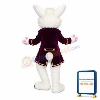 Elegant Wendell Rabbit-Red Mascot Adult Costume