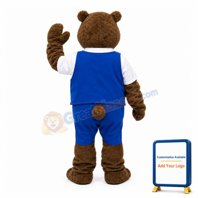 Friendly Post Brown Bear Mascot Costume
