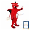 Red Dragon Mascot Adult Costume
