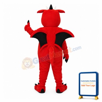Red Dragon Mascot Adult Costume