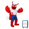 Happy Cartoon Lobster Mascot Adult Costume