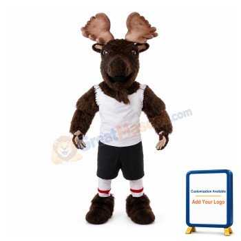 Power Moose Long Fur Mascot Adult Costume