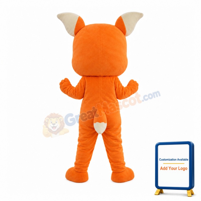Cute Orange Fox Mascot Adult Costume