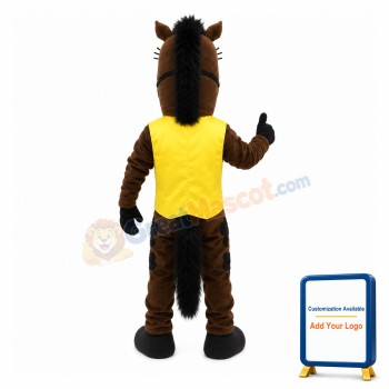 Lovely Brown Horse Mascot Adult Costume