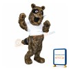 Brown Power Raccoon Mascot Adult Costume