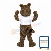 Brown Power Raccoon Mascot Adult Costume