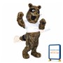 Brown Power Raccoon Mascot Adult Costume