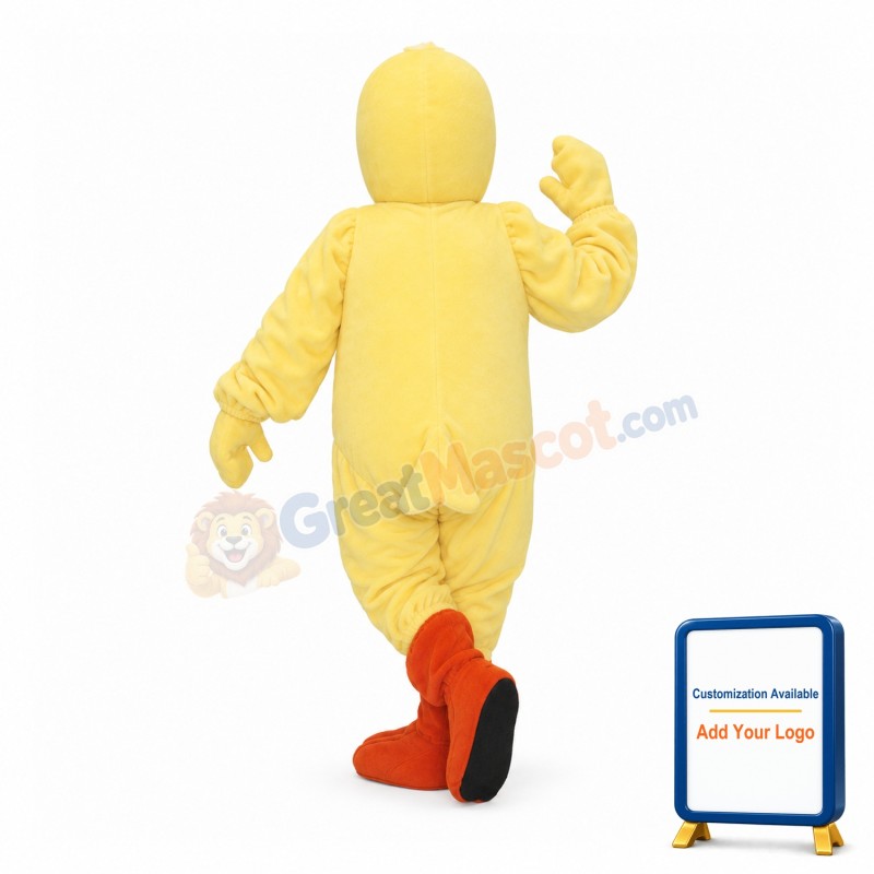 Cute Cartoon Yellow Duck Mascot Adult Costume