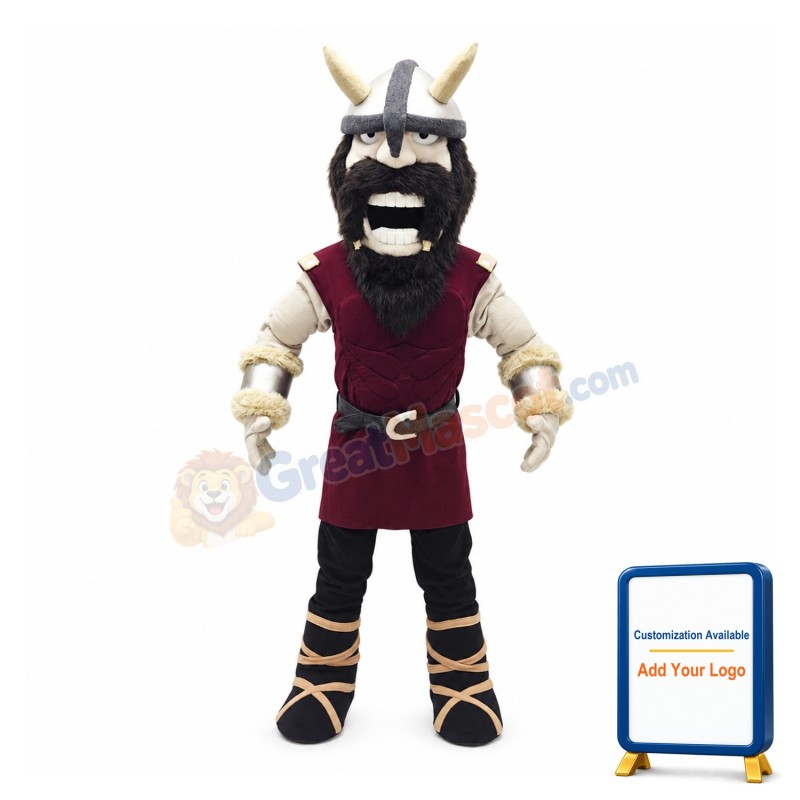 Fierce Viking Warrior Mascot Costume