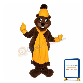 Brown Beaver Animal Mascot Costume