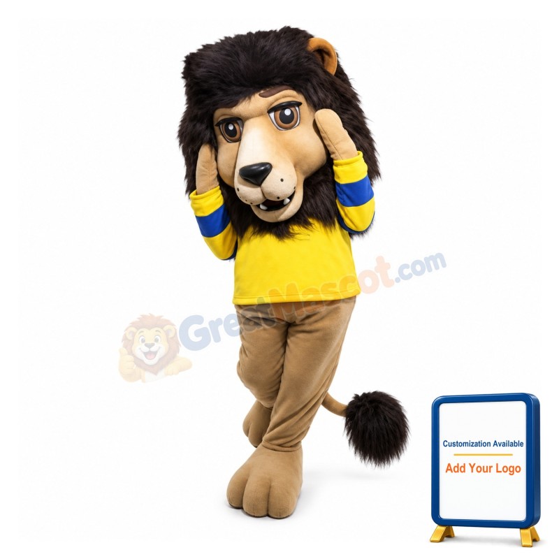 Brave African Lion Mascot Costume
