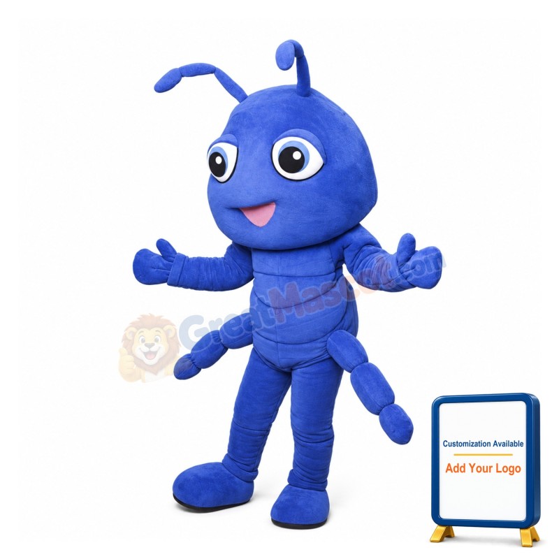 Adult Cartoon Purple Ant Mascot Adult Costume 