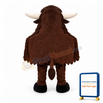 Funny Brown Yak Mascot Costume For 2 Person