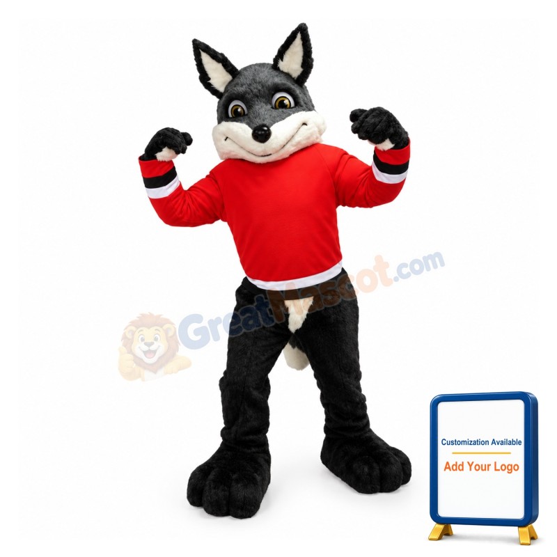 Power Wolf Mascot Adult Costume
