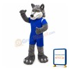 Power Grey Wolf Mascot Costume