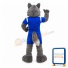 Power Grey Wolf Mascot Costume