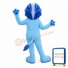 Lovable Cartoon Blue Lion Mascot Costume