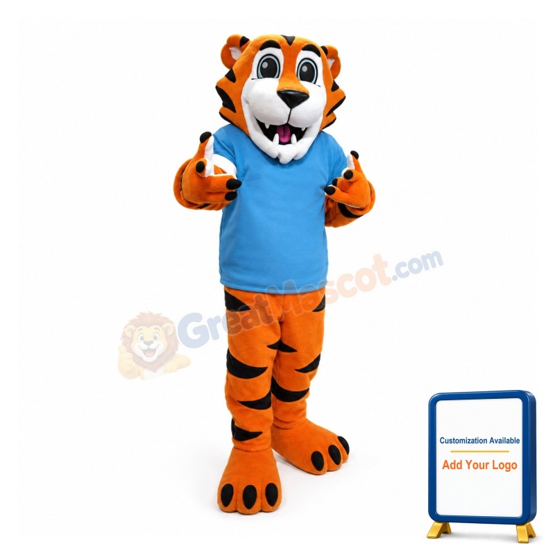 Friendly Tiger Mascot Adult Costume