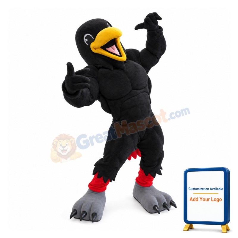 Power Raven Mascot Adult Costume