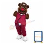 Cute Brown Bear Doctor Mascot Costume