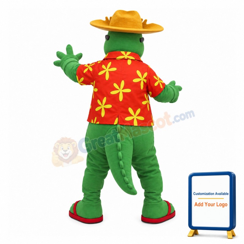 Cool Alligator Mascot Adult Costume