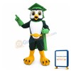 College Cartoon Green Owl Mascot Adult Costume