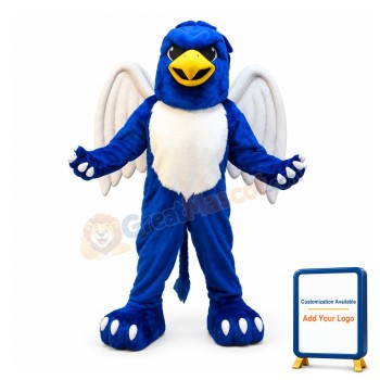 Fierce Blue Griffin Mascot Costume