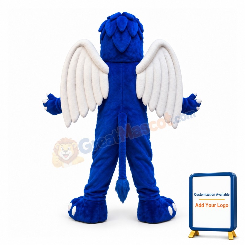 Fierce Blue Griffin Mascot Costume