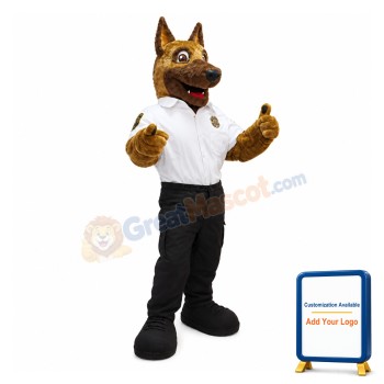 College Power German Shepherd Dog Mascot Costume