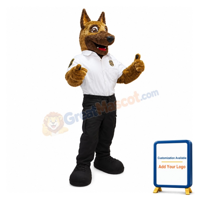 College Power German Shepherd Dog Mascot Costume