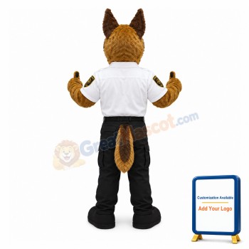 College Power German Shepherd Dog Mascot Costume