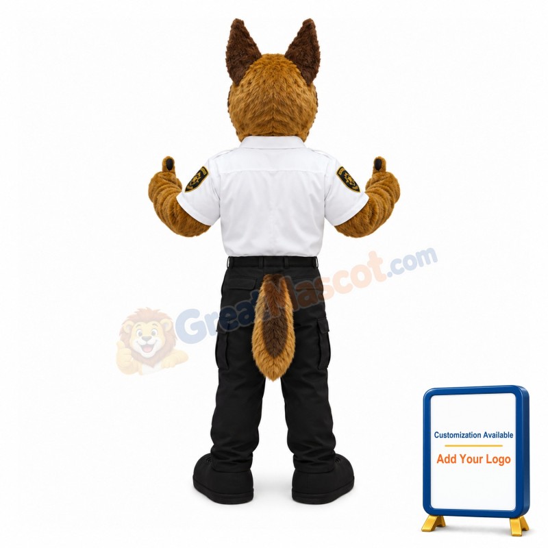 College Power German Shepherd Dog Mascot Costume