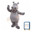 Lovely Grey Hippo Lightweight Mascot Adult Costume