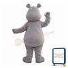 Lovely Grey Hippo Lightweight Mascot Adult Costume