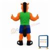College Power Orange Horse Mascot Costume
