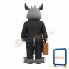 Rhino Office Worker Mascot Costume