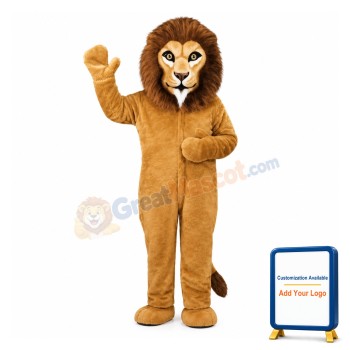Brown Mane Lion Mascot Costume
